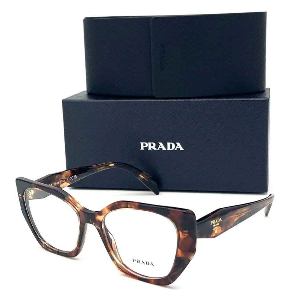 New - Prada PR 18WV 07R1O1 Caramel Tortoise / Demo Lens 52mm Eyeglasses